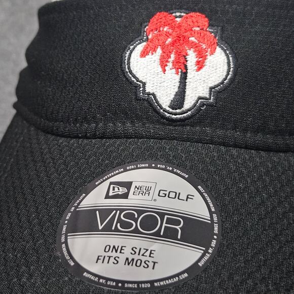 Palm Tree Golf Visor Black New Era‎ Active Performance Headwear One - Picture 2 of 7